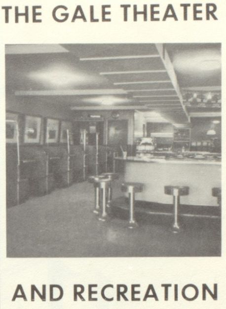 Gale Theatre - 1956 Yearbook Ad (newer photo)